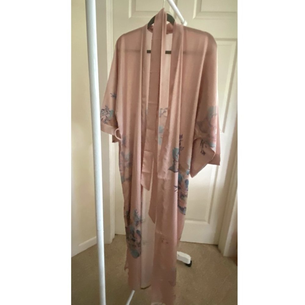 KIM+ONO Kimono Robe Furia Sepia Rose - Charmeuse